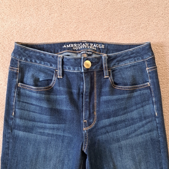 American Eagle Outfitters Jeans Blue Size 6 Long Hi Rise Jegging Skinny Denim - Picture 2 of 13